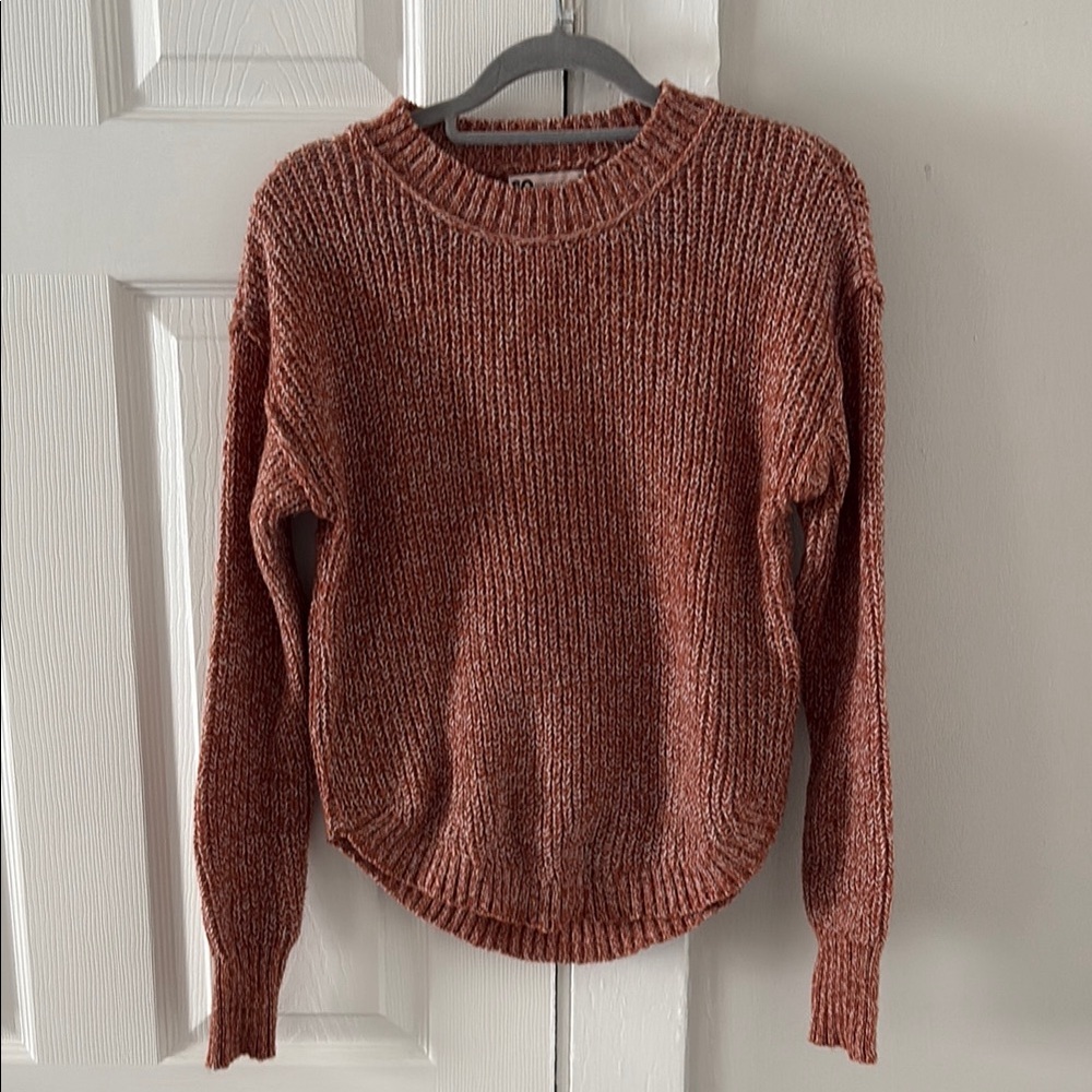 Orange/Brown Cozy Crew Neck Sweater